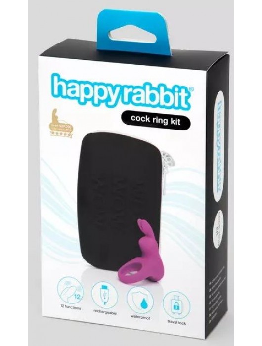 Фиолетовое эрекционное виброкольцо Happy Rabbit Cock Ring Kit - Happy Rabbit - в Новокуйбышевске купить с доставкой
