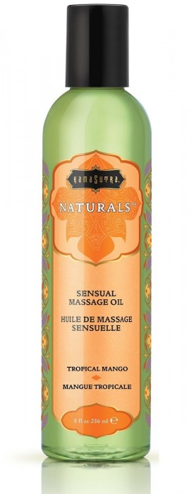 Массажное масло Naturals Tropical Mango с ароматом манго - 236 мл. - Kama Sutra - купить с доставкой в Новокуйбышевске