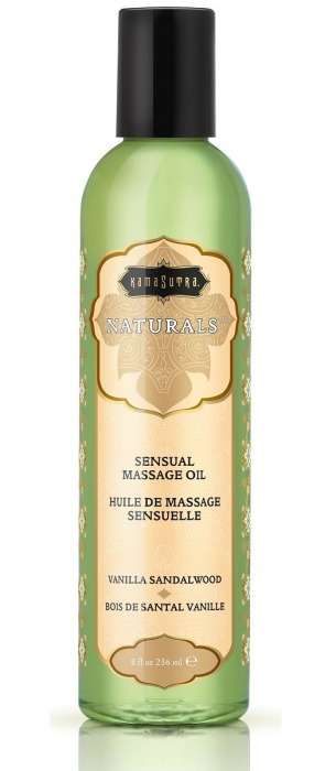 Массажное масло Naturals Vanilla Sandalwood с ароматом ванили и сандала - 236 мл. - Kama Sutra - купить с доставкой в Новокуйбышевске