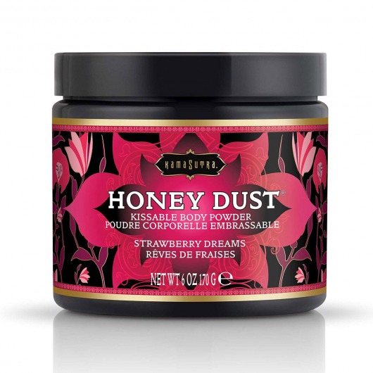Пудра для тела Honey Dust Body Powder с ароматом клубники - 170 гр. - Kama Sutra - купить с доставкой в Новокуйбышевске