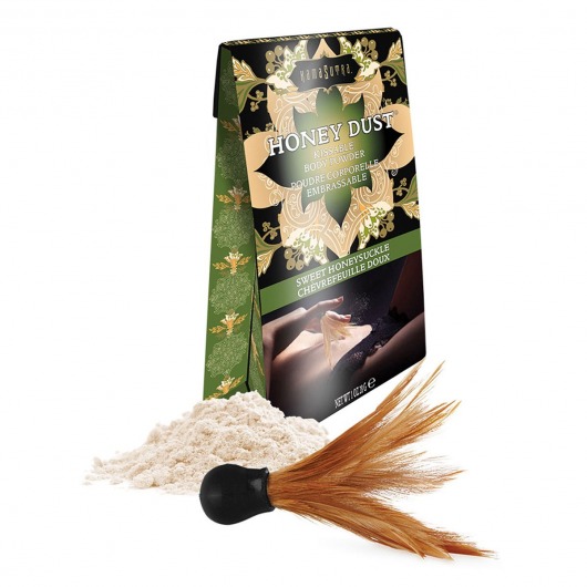 Пудра для тела Honey Dust Body Powder с ароматом жимолости - 28 гр. - Kama Sutra - купить с доставкой в Новокуйбышевске