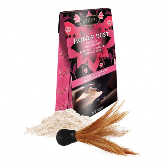 Пудра для тела Honey Dust Body Powder с ароматом клубники - 28 гр. - Kama Sutra - купить с доставкой в Новокуйбышевске