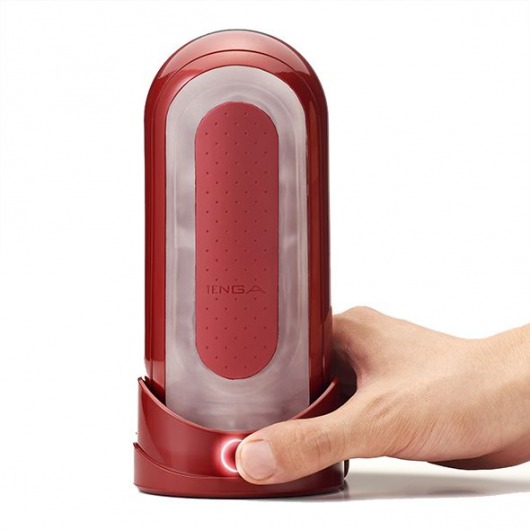 Красный мастурбатор Flip Zero Red   Warmer с подогревом - Tenga - в Новокуйбышевске купить с доставкой