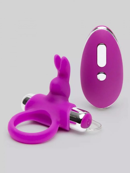 Лиловое виброкольцо с пультом ДУ Remote Control Cock Ring - Happy Rabbit - в Новокуйбышевске купить с доставкой