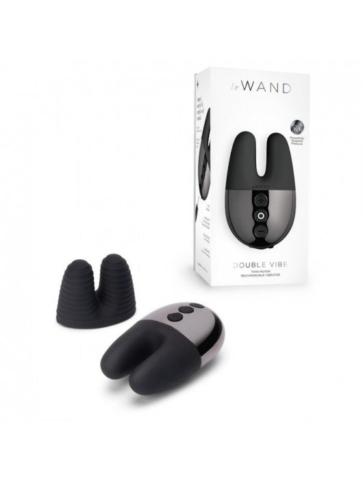 Черный вибратор с ушками Le Wand Double Vibe - Le Wand