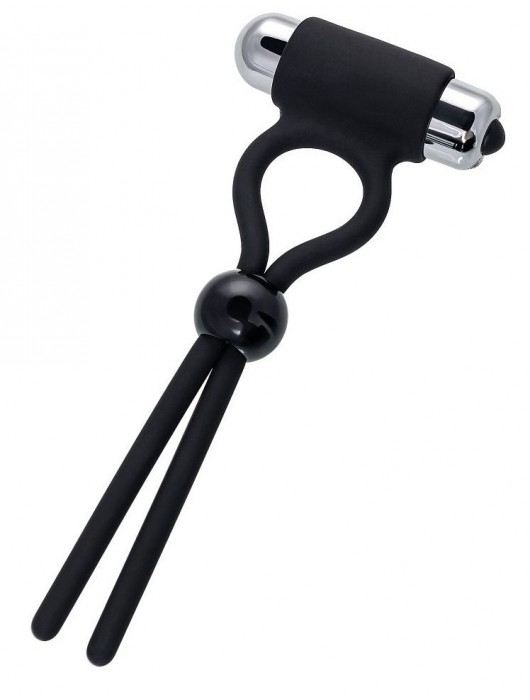 Черное эрекционное лассо Ect с виброэлементом - A-toys - в Новокуйбышевске купить с доставкой