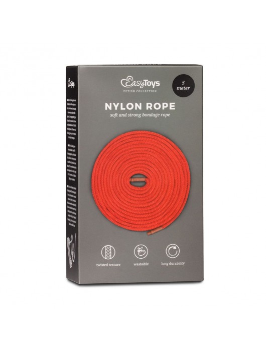 Красная веревка для связывания Nylon Rope - 5 м. - Easy toys - купить с доставкой в Новокуйбышевске
