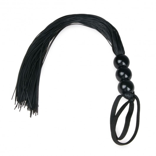 Черная силиконовая плеть Silicone Whip - 32 см. - Easy toys - купить с доставкой в Новокуйбышевске