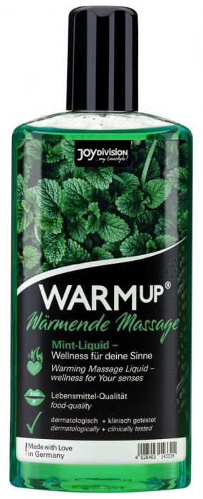 Массажное масло WARMup Mint с ароматом мяты - 150 мл. - Joy Division - купить с доставкой в Новокуйбышевске