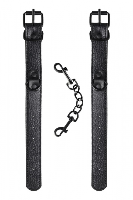 Узкие черные наручники на сцепке - ToyFa - купить с доставкой в Новокуйбышевске