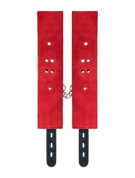 Красно-черные оковы на ноги из кожи - ToyFa - купить с доставкой в Новокуйбышевске