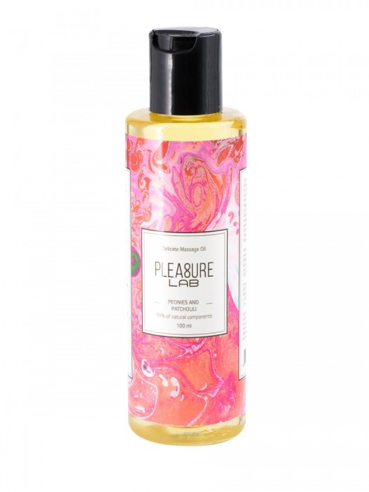 Массажное масло Pleasure Lab Delicate с ароматом пиона и пачули - 100 мл. - Pleasure Lab - купить с доставкой в Новокуйбышевске