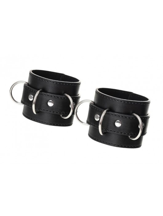 Черные наручники Anonymo на сцепке - ToyFa - купить с доставкой в Новокуйбышевске