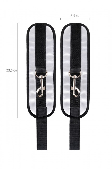 Серебристо-черные наручники Anonymo - ToyFa - купить с доставкой в Новокуйбышевске