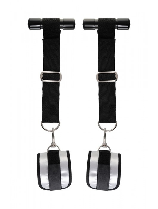 Черно-серебристые фиксаторы для рук на дверь Anonymo - ToyFa - купить с доставкой в Новокуйбышевске