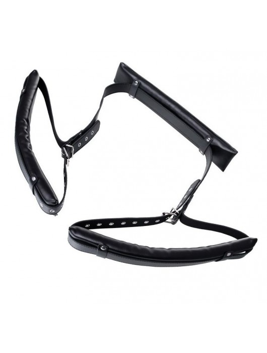 Черные кожаные стропы для фиксации Anonymo - ToyFa - купить с доставкой в Новокуйбышевске