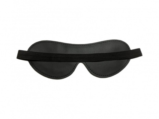 Черная лаковая маска на глаза из эко-кожи - БДСМ Арсенал - купить с доставкой в Новокуйбышевске