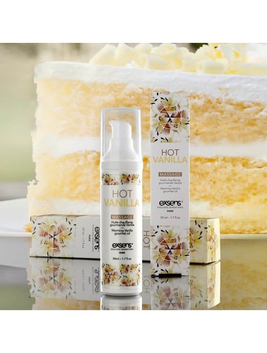 Разогревающее массажное масло с ароматом ванили Gourmet Hot Vanilla - 50 мл. - Exsens - купить с доставкой в Новокуйбышевске