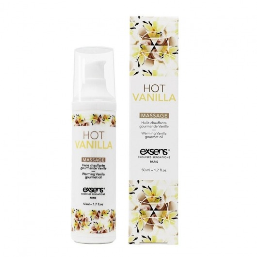 Разогревающее массажное масло с ароматом ванили Gourmet Hot Vanilla - 50 мл. - Exsens - купить с доставкой в Новокуйбышевске