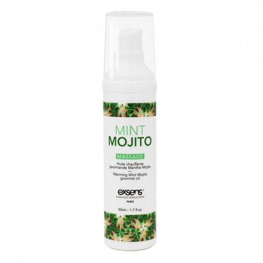 Разогревающее массажное масло с ароматом мохито Gourmet Mint Mojito - 50 мл. - Exsens - купить с доставкой в Новокуйбышевске