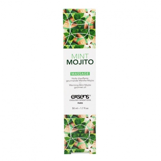 Разогревающее массажное масло с ароматом мохито Gourmet Mint Mojito - 50 мл. - Exsens - купить с доставкой в Новокуйбышевске