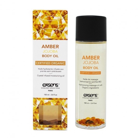 Органическое массажное масло AMBER JOJOBA - 100 мл. - Exsens - купить с доставкой в Новокуйбышевске