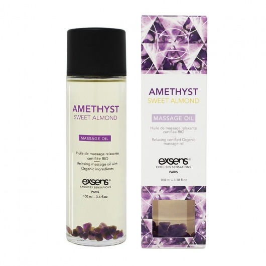 Органическое массажное масло AMETHYST SWEET ALMOND - 100 мл. - Exsens - купить с доставкой в Новокуйбышевске