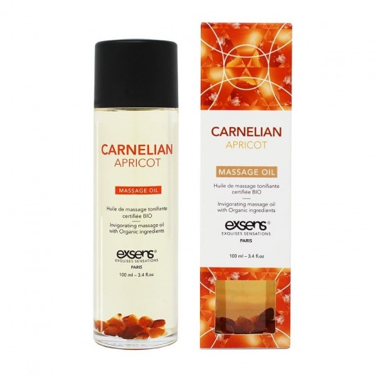 Органическое массажное масло CARNELIAN APRICOT - 100 мл. - Exsens - купить с доставкой в Новокуйбышевске
