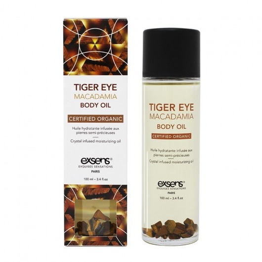 Органическое массажное масло TIGER EYE MACADAMIA - 100 мл. - Exsens - купить с доставкой в Новокуйбышевске
