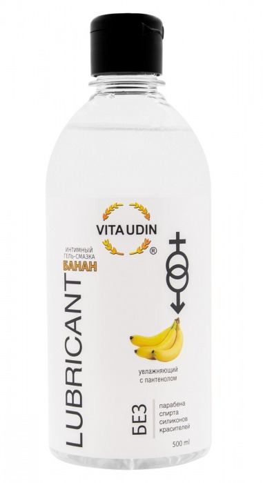 Интимный гель-смазка на водной основе VITA UDIN с ароматом банана - 500 мл. - VITA UDIN - купить с доставкой в Новокуйбышевске