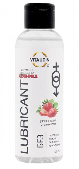 Интимный гель-смазка на водной основе VITA UDIN с ароматом клубники - 200 мл. - VITA UDIN - купить с доставкой в Новокуйбышевске