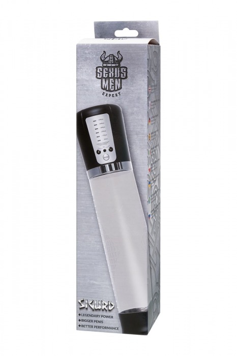 Прозрачная автоматическая помпа для пениса Sigurd - Sexus - в Новокуйбышевске купить с доставкой