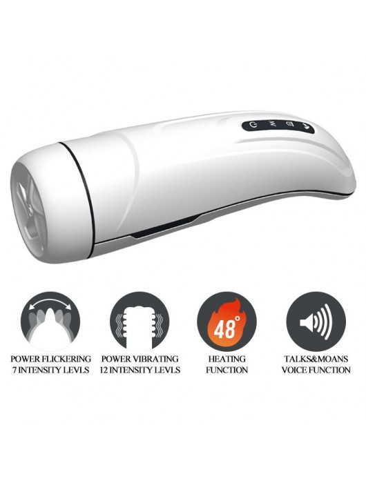 Вибромастурбатор Marissa с функцией нагрева и подвижным язычком - Baile - в Новокуйбышевске купить с доставкой