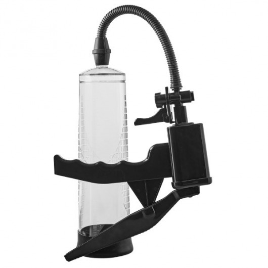 Прозрачная вакуумная помпа Pistol Penis Pump - Dream Toys - в Новокуйбышевске купить с доставкой