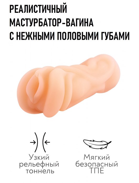 Реалистичный мастурбатор-вагина телесного цвета - Свободный ассортимент - в Новокуйбышевске купить с доставкой