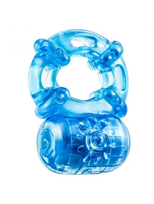 Голубое эрекционное виброкольцо Reusable 5 Function Cock Ring - Blush Novelties - в Новокуйбышевске купить с доставкой