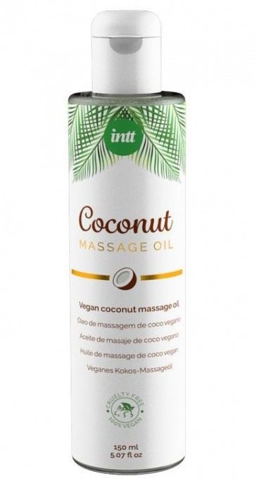 Массажное масло Vegan Coconut - 150 мл. - INTT - купить с доставкой в Новокуйбышевске