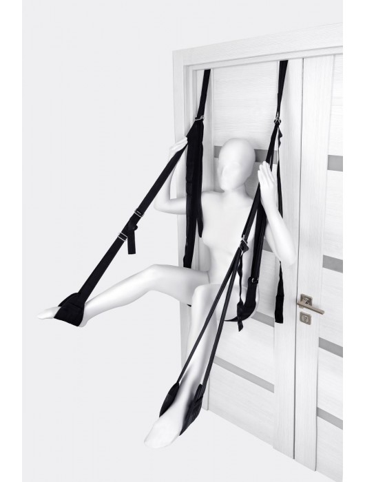 Черные секс-качели на дверь Anonymo №0505 - ToyFa - купить с доставкой в Новокуйбышевске