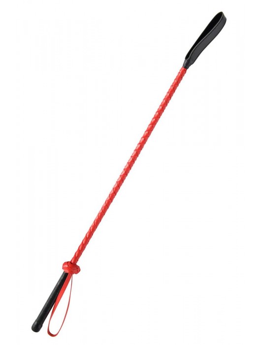 Красно-черный гладкий стек - 71 см. - Fetish Tentation - купить с доставкой в Новокуйбышевске