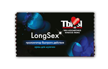 Пролонгирующий крем LongSex в одноразовой упаковке - 1,5 гр. - Биоритм - купить с доставкой в Новокуйбышевске