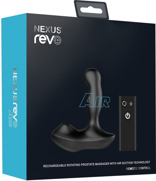 Черный вибратор-ротатор для стимуляции простаты Nexus Revo Air - Nexus Range - в Новокуйбышевске купить с доставкой