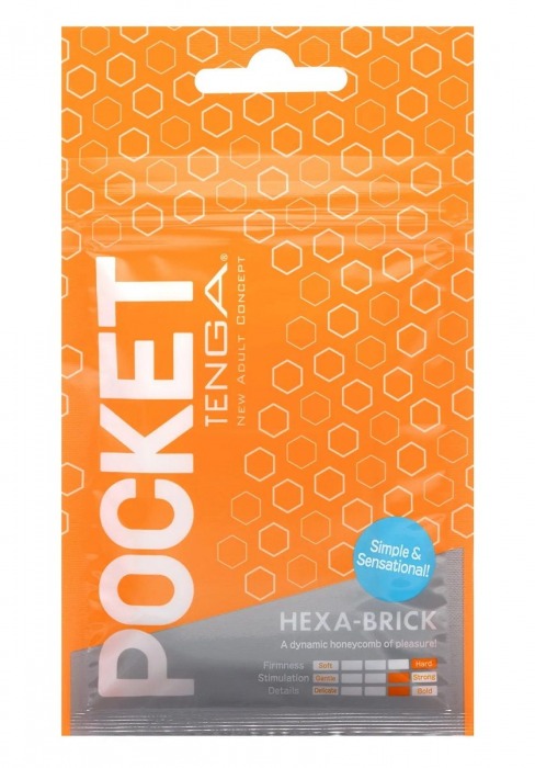 Карманный мастурбатор HEXA-BRICK - Tenga - в Новокуйбышевске купить с доставкой