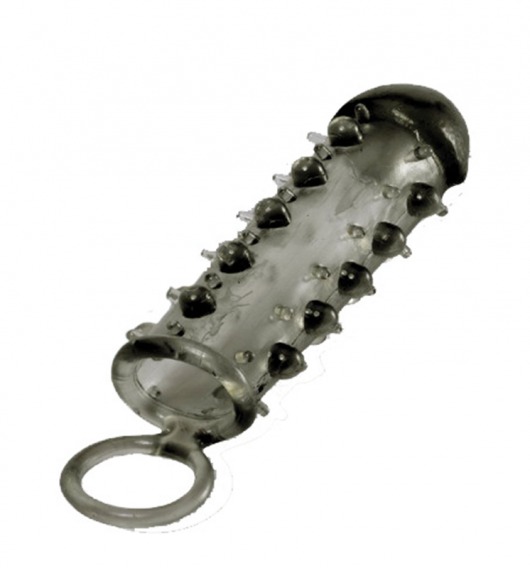 Дымчатая стимулирующая насадка с закрытой головкой SAMURAI PENIS SLEEVE BLACK - 14,5 см. - NMC - в Новокуйбышевске купить с доставкой