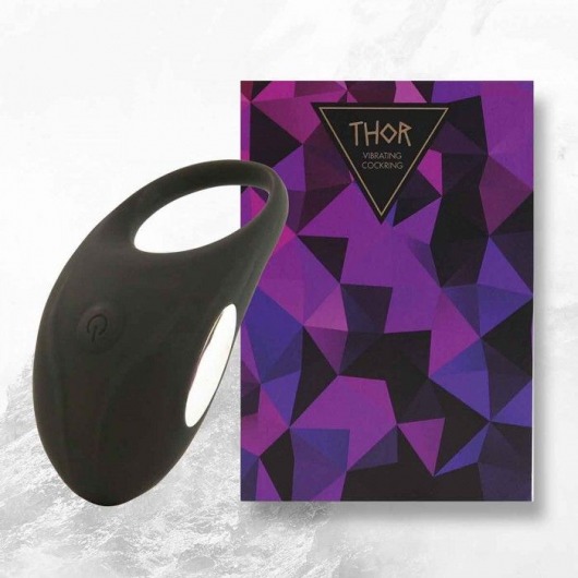 Черное эрекционное виброкольцо Thor Cockring - FeelzToys - в Новокуйбышевске купить с доставкой