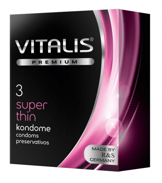 Ультратонкие презервативы VITALIS PREMIUM super thin - 3 шт. - Vitalis - купить с доставкой в Новокуйбышевске