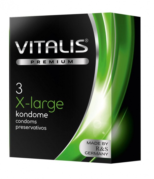 Презервативы увеличенного размера VITALIS PREMIUM x-large - 3 шт. - Vitalis - купить с доставкой в Новокуйбышевске