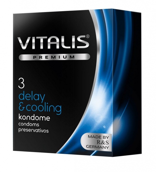 Презервативы VITALIS PREMIUM delay   cooling с охлаждающим эффектом - 3 шт. - Vitalis - купить с доставкой в Новокуйбышевске