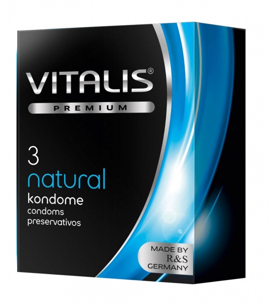 Классические презервативы VITALIS PREMIUM natural - 3 шт. - Vitalis - купить с доставкой в Новокуйбышевске