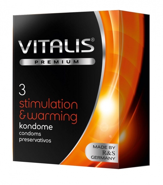 Презервативы VITALIS PREMIUM stimulation   warming с согревающим эффектом - 3 шт. - Vitalis - купить с доставкой в Новокуйбышевске