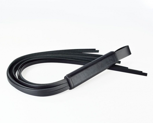 Черная кожаная плеть  Клео  - 60 см. - Sitabella - купить с доставкой в Новокуйбышевске